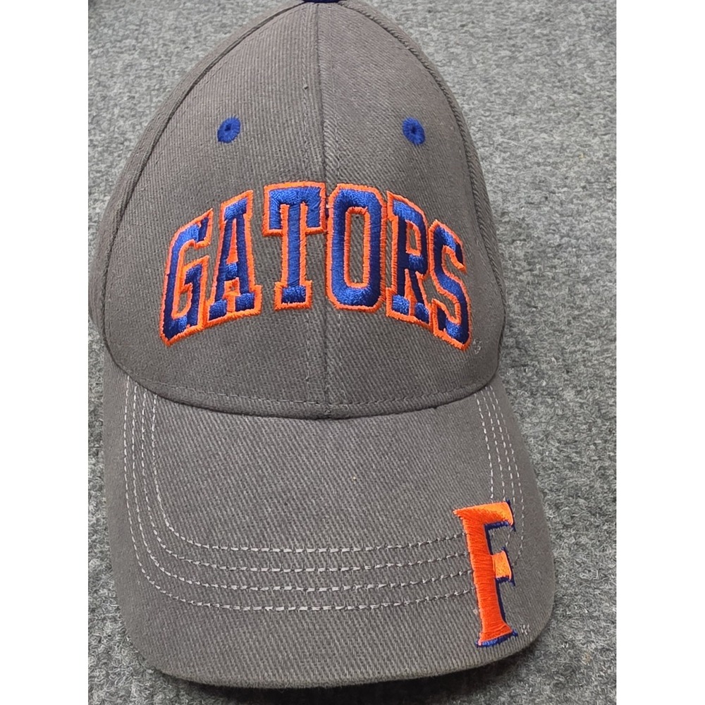 Florida Gators Adjustable Baseball Cap Hat Gray Blue Orange Embroidered